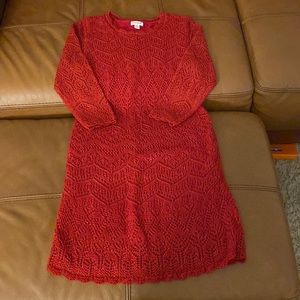 Cat & Jack Red Sparkle Sweater Dress